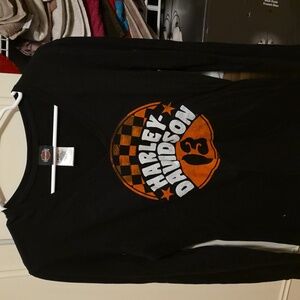 Harley-Davidson Table of Shadows Black Orange Graphic Tee